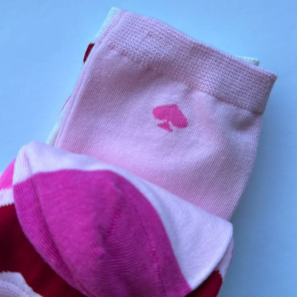 LAST ONE‼️Kate Spade Valentine Hearts 3 Pack Crew Socks Hearts - Picture 4 of 5